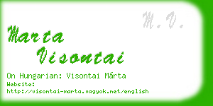 marta visontai business card