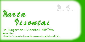 marta visontai business card